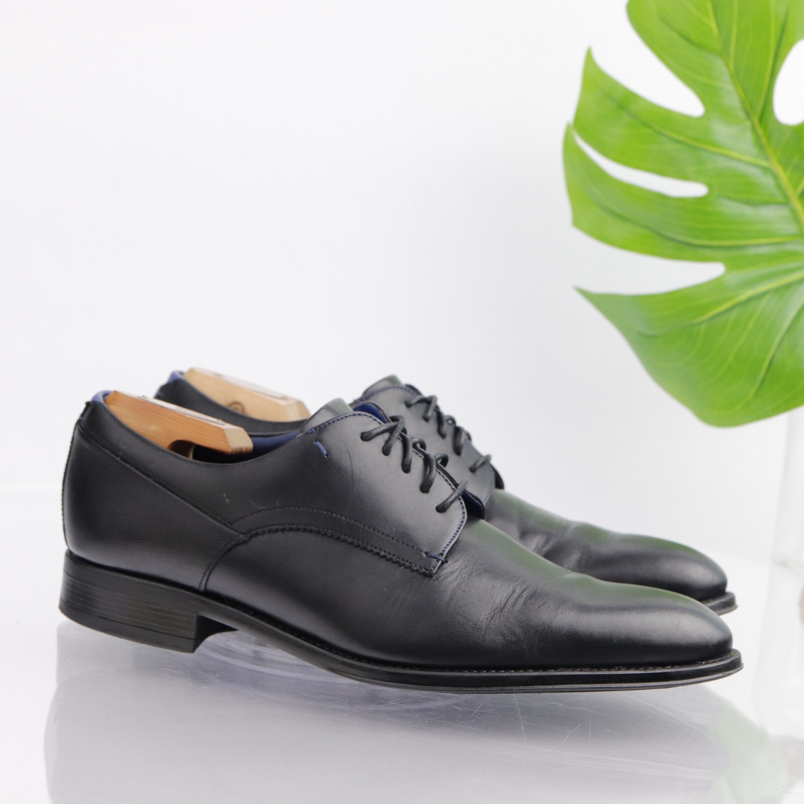 SAOLA Scarpa elegante comoda Ted Baker uomo Jusdim Oxford taglia 11 pelle nera punta liscia