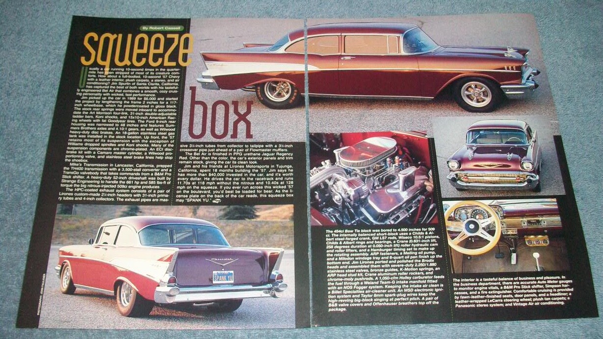 1957 Chevy Bel Air RestoMod Article "Squeeze Box"