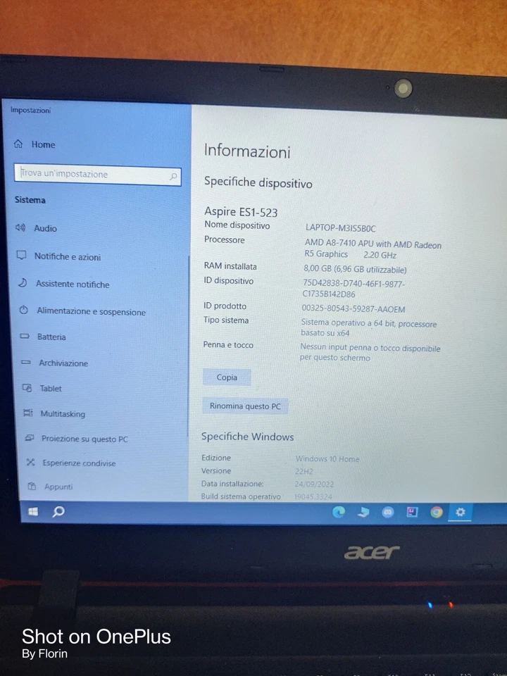 Acer Aspire Es15 - Immagine 2 di 4