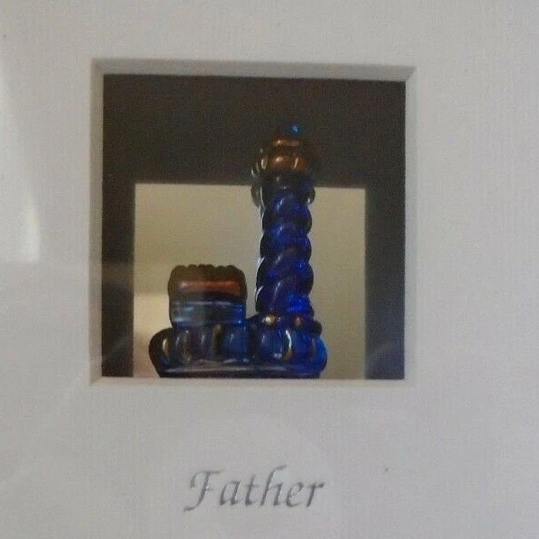 Clear Expressions Inspirational Message Blue Lighthouse Pewter & Wood Frame - Image 2 of 4