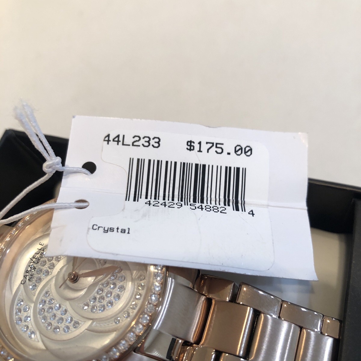 Caravelle New York Women\'s 44L233 Swarovski Crystal Rose Gold-Tone Watch Caravelle New York Women Rose Gold Case Wristwatches for  main image 2