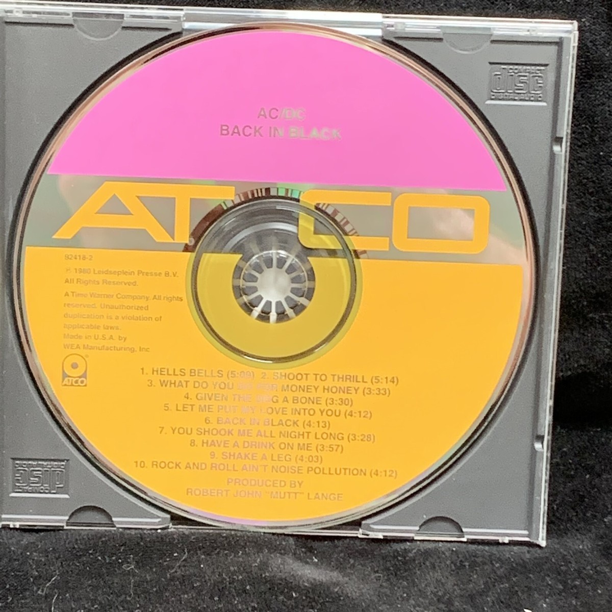 AC/DC - Back In Black - ATCO 92418-2 - CD (EARLY SRC, no ifpi) | eBay