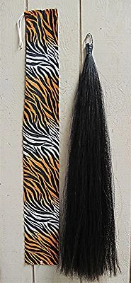*Schwanzverlängerung NEU 36" FALSE TAIL schwarz 1/2 # KATHY'S TAILS Gratis Tasche ECHTHAAR - Bild 1 von 3