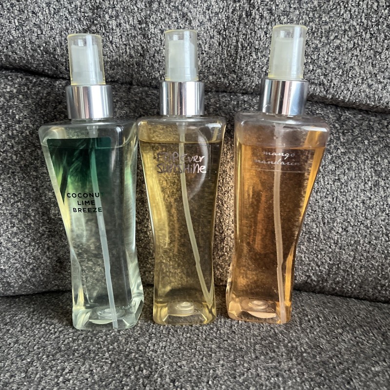 Vtg 3 Bath & Body Works 8oz Fragrance spray coconut lime breeze, foreversunshine