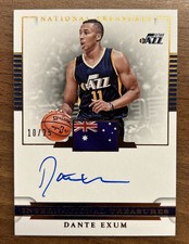 2016-17 Panini National Treasures International 10/25 Dante Exum on card Auto 