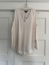 NWT 58 Banana Republic V-Neck Sleeveless Polyester Top - Slightly Sheer   