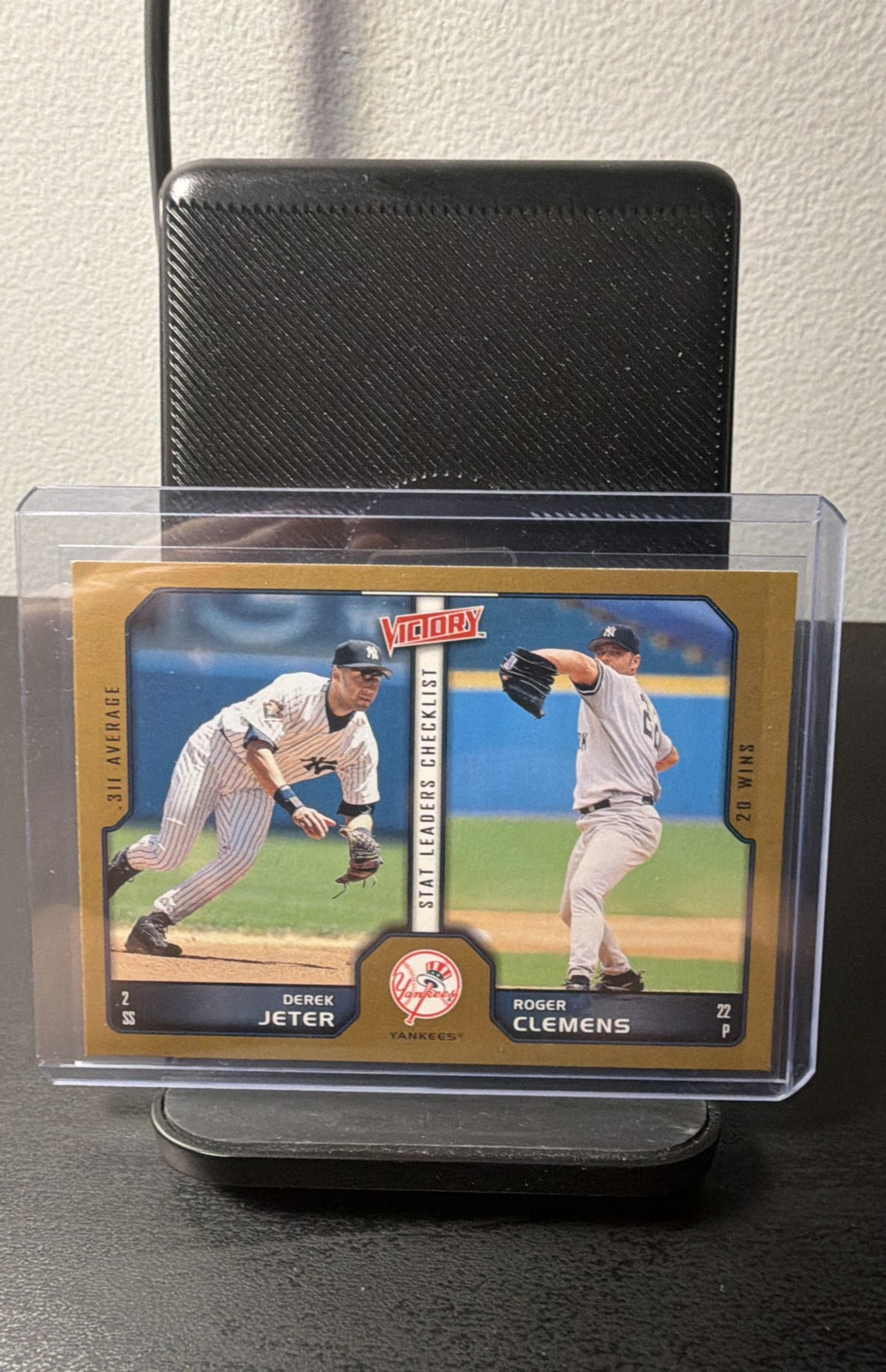 2002 Upper Deck Victory - Stat Leaders Derek Jeter, Roger Clemens #233 Gold