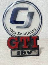 Vw Volkswagen Gti 16v Mk2 Rear Trunk Badge Emblem Genuine 176853687 Ah