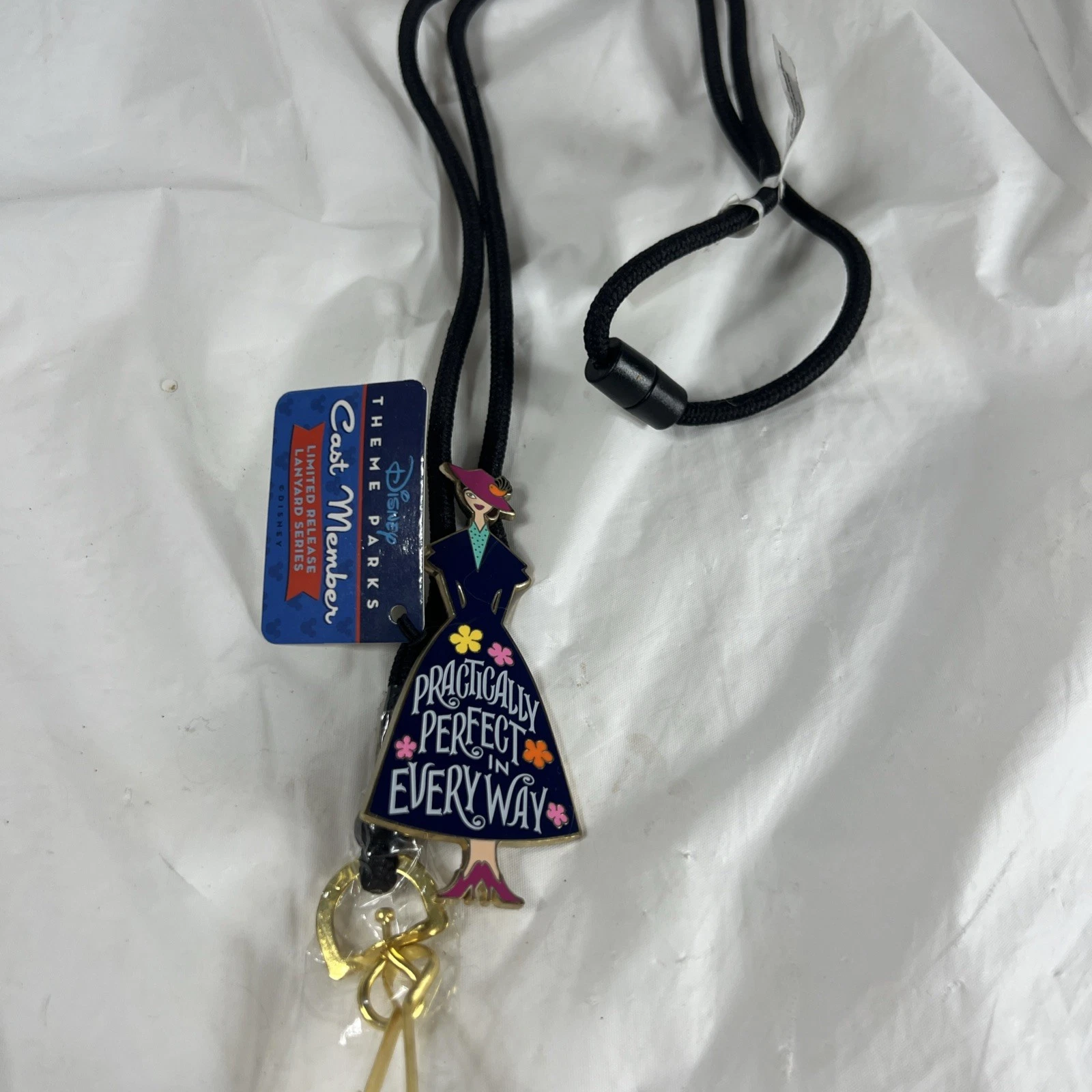 Disney Mary Poppins Cast ID Bolo Lanyard Practically Perfect in Every Way New