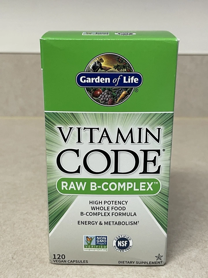 Garden of Life Vitamin Code Complejo B Crudo 120 Cápsulas Veganas Sin Gluten, Kosher, Sin Foto 2 de 4