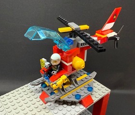 LEGO City Fire Station Complete w/6 MiniFigures Dog & Instructions Set #60110