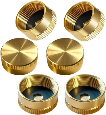 #ad #ad 6Pcs Solid Brass Propane Tank Cap Universal for 1 LB Refillable Propane Cylind $13.99