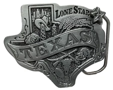 Vintage State of Texas Metal Belt Buckle The Great American Buckle Co. - Chicago