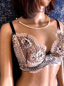 DITA VON TEESE 59023 EVELINA BALCONETTE LACE BRA SZ 34 F