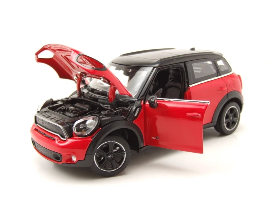 MINI COOPER S Countryman R60 Rosso Modellino Auto 1:24 Rastar - Immagine 4 di 4