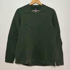 Lululemon All Around Crew Neck Sweater Mens Medium Green Textured Knit Stretch