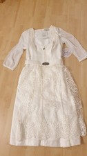 Neu MarJo Hochzeit Konfirmation Dirndl Schürze Gr.40 ohne Bluse champagner weiß