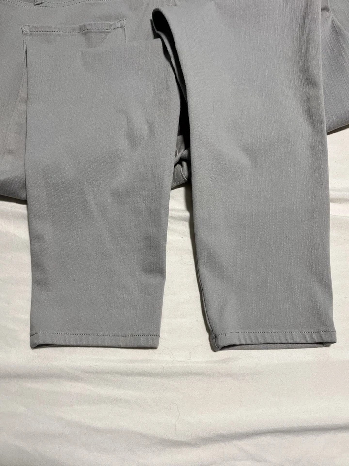 Faded Glory Women's Light Gray Pull-On Straight Leg Pants Plus Size 2X 18W-20W - Image 3 of 4