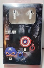 Captain America Inspired Bluetooth Wireless Earbuds for iOS  Android