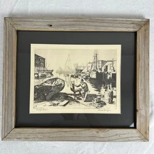 Lionel Barrymore "Purdy's Basin" Etching Framed Art Print Signed