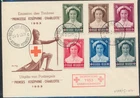 LS90453 Belgium 1953 red cross Josephine-Charlotte FDC used