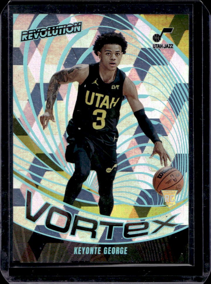 2023-24 Panini Revolution Keyonte George Vortex Cubic Rookie RC #3/50 Jazz