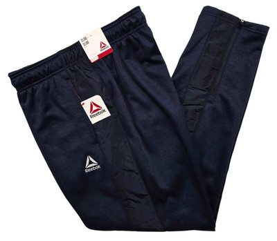 Reebok #11857 NEW Men's Slim Elastic Waist Drawstring Fleece Lined Training Pant