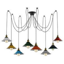8 Lights Spider Pendant Light Industrial Hanging Ceiling Multiple Pendant E27