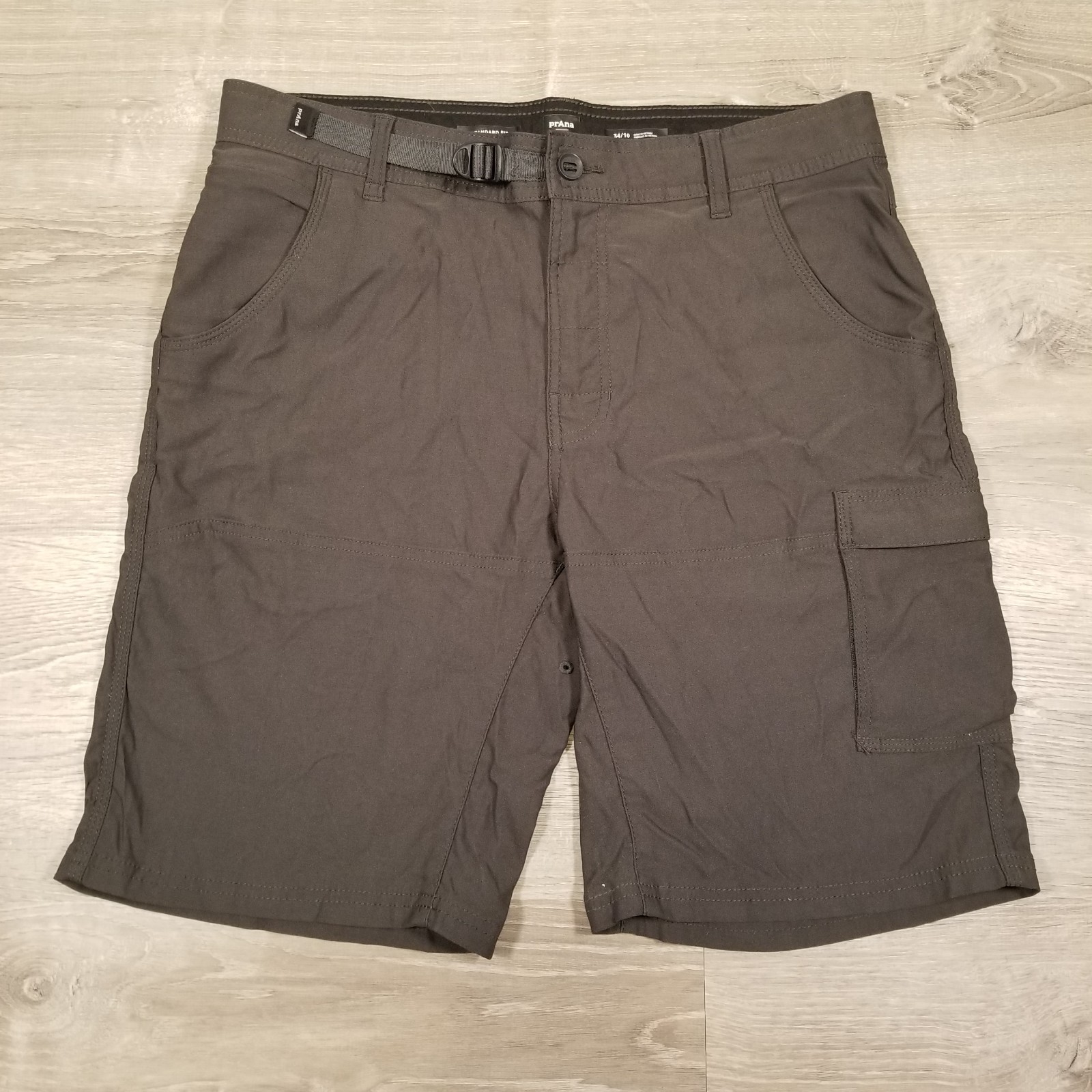 PrAna Shorts Mens 34 Gray Stretch Zion II Cargo Hiking Outdoor Travel 10