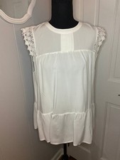 DR2 by Daniel Rainn White Embroidered Blouse ...