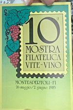 Postcard 10th PHILATELIC WINE EXHIBITION CHIANTI MONTESPERTOLI FLORENCE 1985-2196