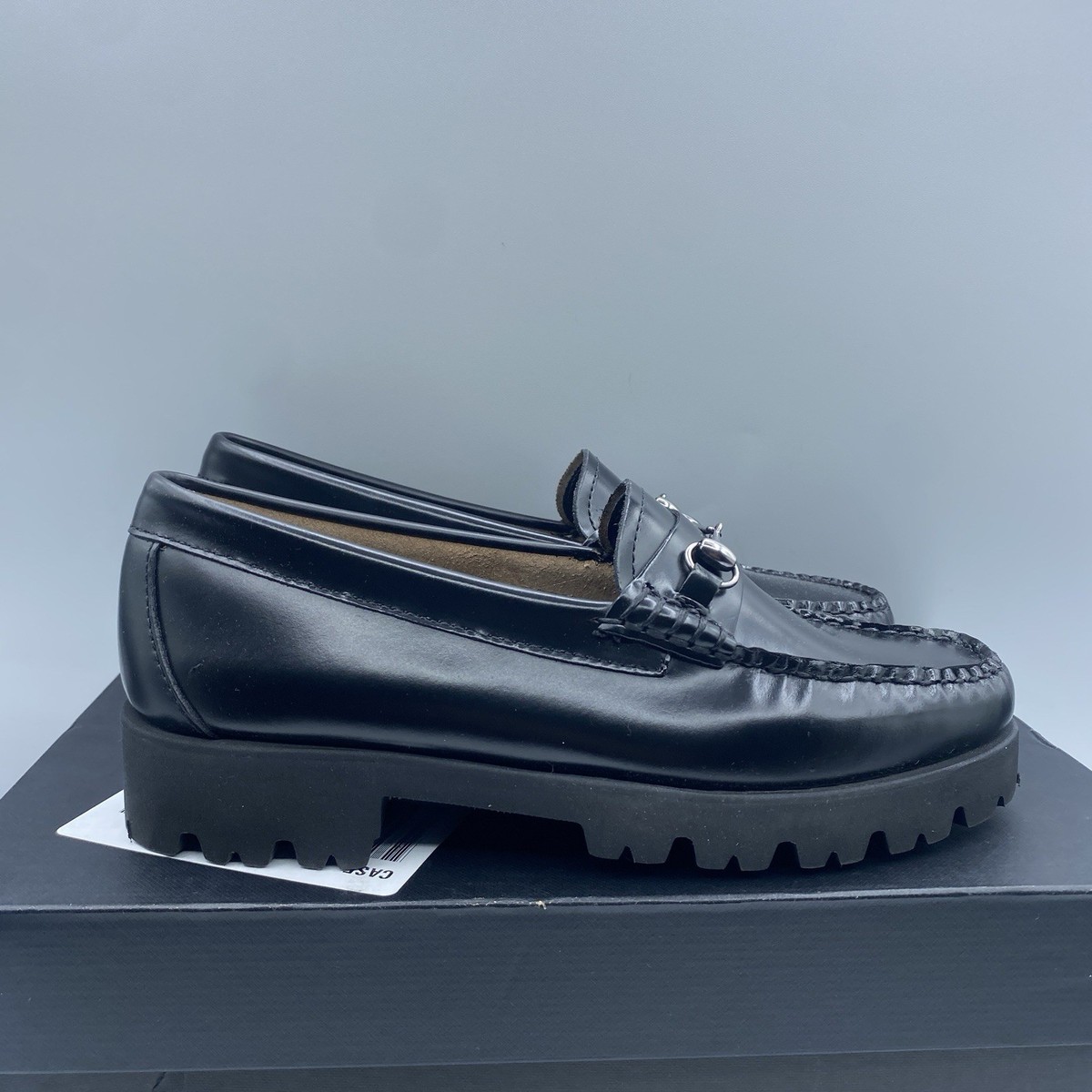Lianna Bit super Lug leather loafer shoes G.H. Bass - Lianna Bit Super Lug Loafer - Black - Footloose  main image 3