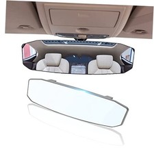 12" Large Anti-Glare Panoramic Rear View Mirror - Universal Wide Silver 2