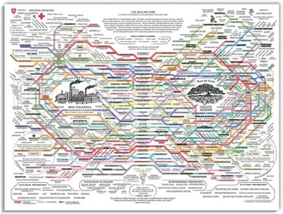 The Healing Web Poster - Natural Remedies Chart -Unframed