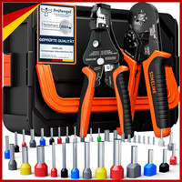 Crimpzangen Set 36 Arten AderendhüLsen 0,25-10Mm² Mit Abisolierer Sortierbox