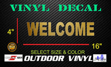 WELCOME Vinyl Window Lettering Decal Business Storefront Door Sign