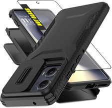 For Motorola Moto Edge 2024 Case with 1 HD Screen Protector Slide Camera