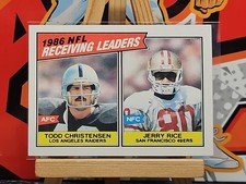 1987 Topps - League Leaders Jerry Rice, Todd Christensen #228