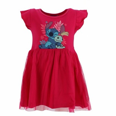 Lilo & Stitch Sommerkleid Kinder Kleid Mädchen Rot Gr. 104 ( 4 Jahre) Neu