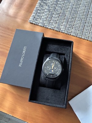 Filippo Loreti Venice Moonphase Black Gold Watch