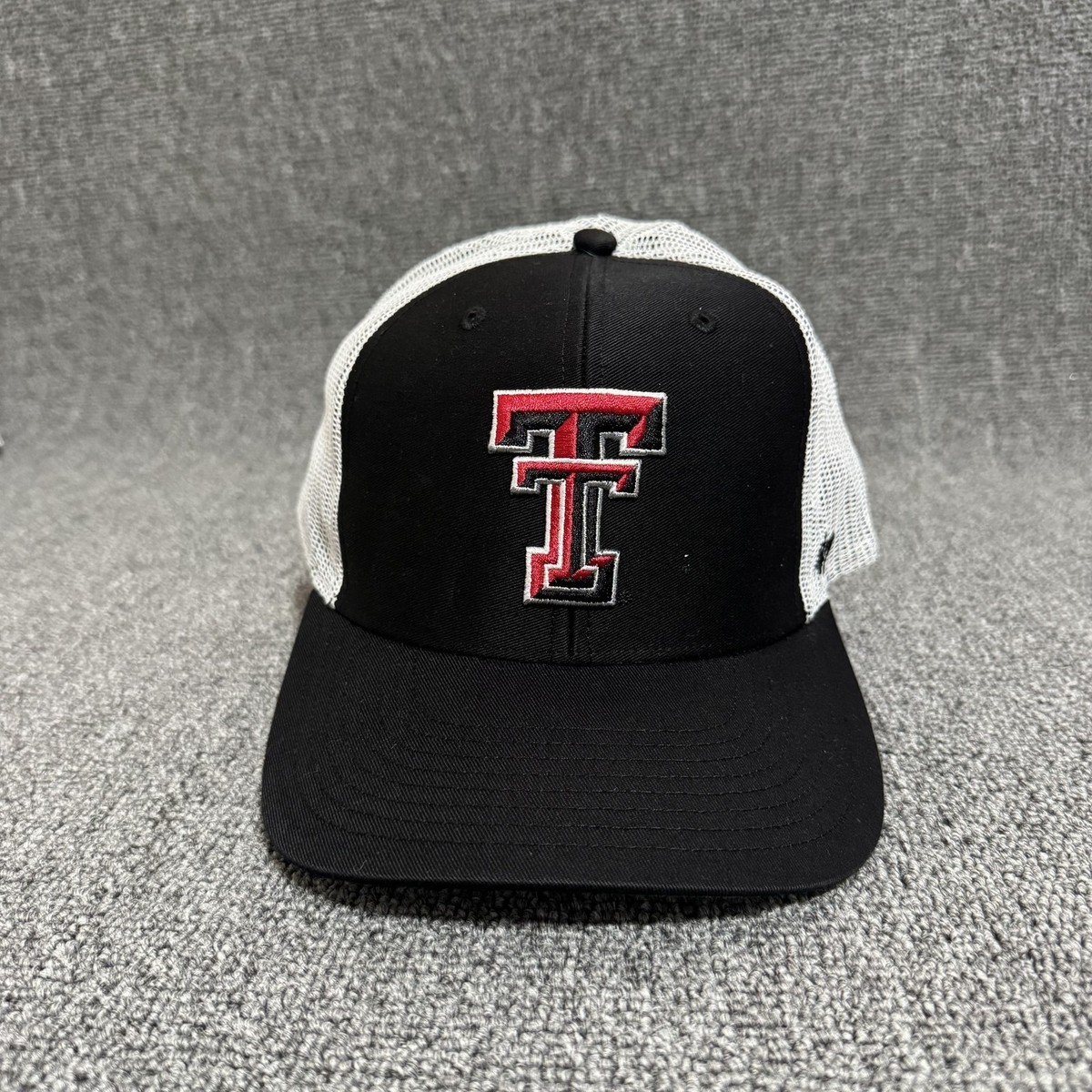'47 Brand Texas Tech Red Raiders Trucker Hat Strapback Black White One Size