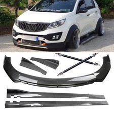 Carbon Fiber Front Bumper Lip Chin Spoiler Splitter For Kia Sportage Body Kit Carbon Fiber Front Bumper Lip Chin Spoiler Splitter For Kia Sportage Body Kit