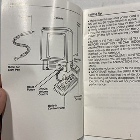 VECTREX Arcade System- ANIMACTION &ldquo;MANUAL ONLY&rdquo; Vintage 1983 **NO GAME or BOX**