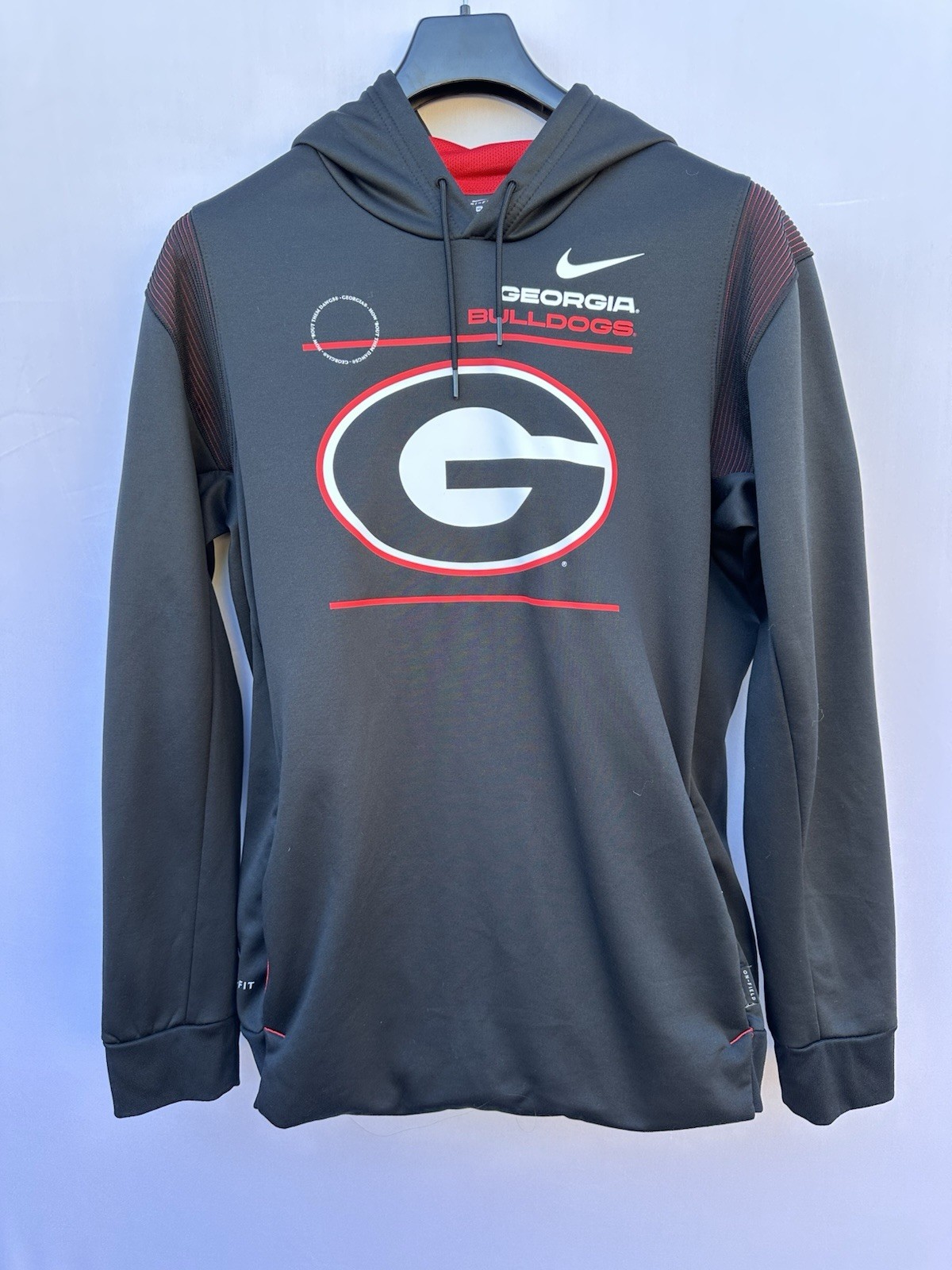 Georgia Bulldogs Hoodie Mens Size XL Black NCAA Football Nike Pullover