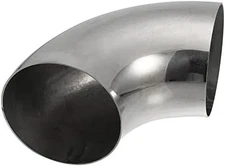 X AUTOHAUX 1pcs OD 4.5 Inch 90 Degree 1.5mm Thickness Stainless Steel Bend