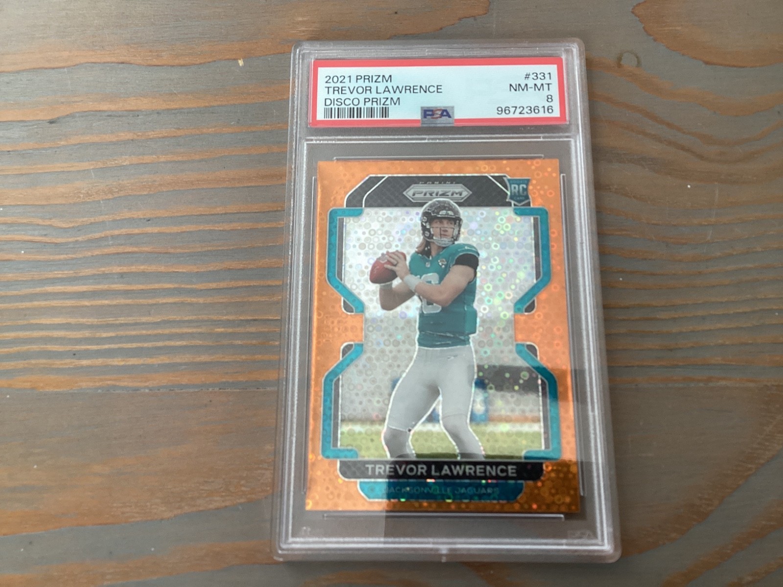 2021 Panini Prizm - Rookie Trevor Lawrence #331 Orange Disco Prizm (RC)