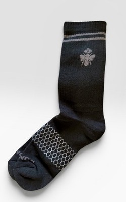 Bombas Socks 2 Pairs Black Large Crew Cushion Unisex NEW