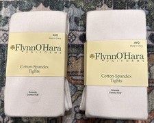 2 Pairs Flynn O'Hara Uniforms Cotton Spandex Tights Size Avg Smooth Comfort Toe