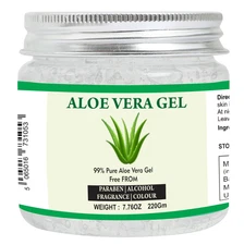 Aloe Vera Gel, 100% Pure Natural, 7.76 Oz for Face Skin & Hair Care