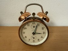 Peter Doppelglockenwecker Made In Germany Kupfer Vintage 1950er-1970er Jahre